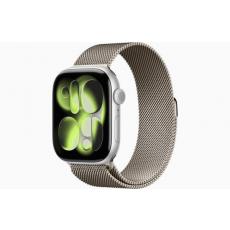 Apple Watch Series 11 | GPS Cellular, 46mm Silver Aluminium Case with Natural Milanese Loop